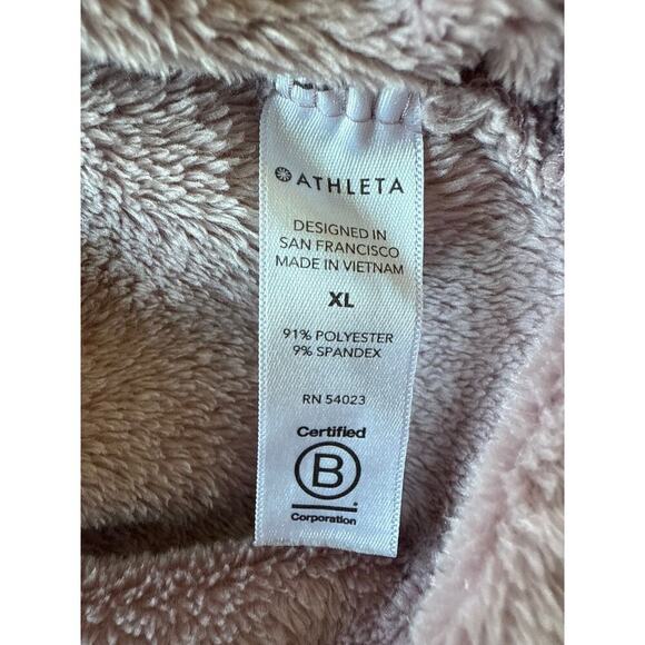 Athleta Double Cozy Karma Funnel Neck Sweatshirt Flora Mauve Pink Size XL Warm - Picture 8 of 10